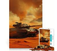 Puzzle da 1000 pezzi con carri armati impegnati in combattimento, per adulti Gioco di logica e abilità Calma e relax Taglio preciso Regalo perfetto 38x26cm