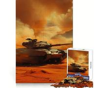 Puzzle da 1000 pezzi con carri armati impegnati in combattimento, per adulti Gioco di logica e abilità Calma e relax Taglio preciso Regalo perfetto 38x26cm
