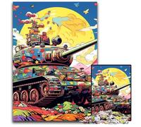 Puzzle da 1000 pezzi con carro armato colorato, ideale per adulti, ideale per gli innamorati, perfetto regalo di Natale, Capodanno, San Valentino, 26X38CM/10,23x14,96 pollici