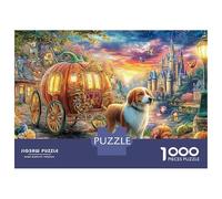 Puzzle da 1000 pezzi con carrozza di zucca, cane nella giungla fantasy luminosa, gioco educativo per adulti, decorazione per la casa, regali di compleanno difficili e stimolanti, 38x26 cm/1000 pezzi