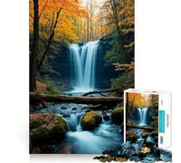 Puzzle da 1000 pezzi con cascata autunnale,taglio perfetto,divertente e intelligente,ideale per momenti di svago e divertimento,perfetto per compleanni e attività artistiche (38x52cm)