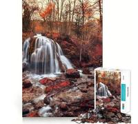 Puzzle da 1000 pezzi con cascata e foresta autunnale,gioco di assemblaggio,stimolante per la mente,rilassante e ideale come regalo di compleanno (50x75cm)