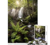 Puzzle da 1000 pezzi con cascata soleggiata gioco educativo difficile decorazione da parete per rafforzare l'amore tra le coppie (38x26cm)