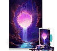 Puzzle da 1000 pezzi con cascata surreale per adolescenti, gioco di sfida mentale, passatempo rilassante, taglio preciso, regalo adorabile 38x26cm