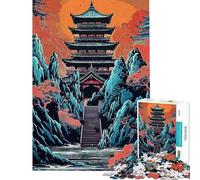 Puzzle da 1000 pezzi con castello giapponese stile vintage per ragazzi di difficoltà elevata Ogni pezzo è unico Giocattolo educativo 38x52cm
