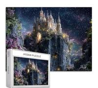 Puzzle da 1000 pezzi con castello intagliato sulla scogliera, puzzle per adulti, paesaggio forestale, arte, puzzle impegnativo per attività familiari, colorato, fai da te, per decorazioni per la casa