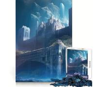 Puzzle da 1000 pezzi con castello, mitologia e cascata, ideale per adolescenti, per favorire la concentrazione e il relax Ideale per creare un regalo perfetto (50x75cm)