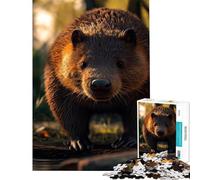 Puzzle da 1000 pezzi con castoro nella foresta ideale per compleanni e Natale Decorazione perfetta giocattolo fai da te adatto a partire dai 14 anni (50x75cm)