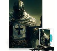 Puzzle da 1000 pezzi con cavaliere templare e paladino per ragazzi, ideale per migliorare la memoria, un'attività divertente e rilassante, con bordi precisi e un regalo artistico 50x75cm