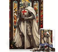 Puzzle da 1000 pezzi con cavaliere templare per adolescenti, ideale per stimolare la memoria, migliorare la luminosità e favorire il relax, da assemblare e decorare la parete 50x75cm