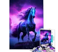 Puzzle da 1000 pezzi con cavallo animali colorati gioco interattivo educativo regalo perfetto per il Secret Santa (dimensioni 50x75cm)