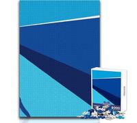 Puzzle da 1000 pezzi con cavallo e cavaliere in un paesaggio blu per adolescenti, gioco divertente per lo sviluppo cognitivo, regalo speciale per una celebrazione premurosa, dimensioni 38x52cm