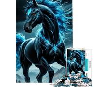 Puzzle da 1000 pezzi con cavallo elettrico gioco educativo con animali ideale come regalo o per passare il tempo durante le vacanze (dimensioni 38x26cm)