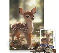 Puzzle da 1000 pezzi con cerbiatto nella foresta, ideale per adolescenti Pensa che il tempo dedicato all'allenamento sia ben speso Bordi definiti Regalo festivo (38x26cm)