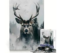 Puzzle da 1000 pezzi con cervo dalla presenza adulti, un gioco di allenamento mentale, divertimento casual, taglio di precisione e regalo artistico 38x52cm