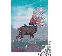 Puzzle da 1000 pezzi con cervo magico per adulti e adolescenti, puzzle per divertimento in famiglia e serata di giochi, 1000 pezzi (75x50 cm)