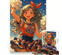 Puzzle da 1000 pezzi con cheerleader anime con pon-pon, ideale per adolescenti Allenamento della concentrazione, evasione rilassante, assemblaggio preciso, regalo premuroso (38x52cm)