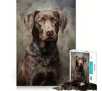 Puzzle da 1000 pezzi con Chesapeake Bay Retriever,gioco di precisione e divertente che stimola la mente,ideale per momenti di relax e come regalo di Natale (50x75cm)