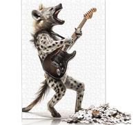 Puzzle da 1000 pezzi con chitarra e iena, per adulti, difficoltà alta, giochi rilassanti, giocattolo, regalo di Halloween, 1000 pezzi (38x26 cm)