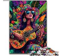 Puzzle da 1000 pezzi con chitarra per adulti e ragazzi, adatto a bambini dai 14 anni in su, ideale come regalo per tutta la famiglia (26x38cm)