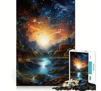 Puzzle da 1000 pezzi con cielo notturno mozzafiato e bordi perfetti Gioco intelligente e stimolante,ideale per il gioco lento e divertente,perfetto come regalo di compleanno (38x26cm)