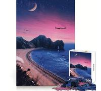 Puzzle da 1000 pezzi con cielo notturno sopra un arco costiero, ideale per ragazzi e famiglie Gioco interattivo, da assemblare con un motivo a tema natalizio (50x75cm)