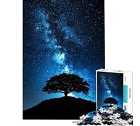 Puzzle da 1000 pezzi con cielo stellato e sagoma di albero gioco interattivo ed educativo ideale come regalo per gli amanti del gioco del divertimento e dell'umorismo (dimensioni 38x52cm)