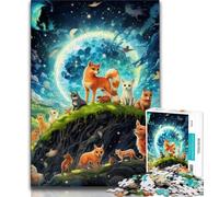 Puzzle da 1000 pezzi con cielo stellato e volpi puzzle per adolescenti da 1000 pezzi giocattoli educativi ideali come regalo per tutta la famiglia (50x75cm)