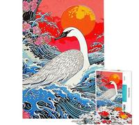 Puzzle da 1000 pezzi con cigno giapponese ideale per adolescenti perfetto per passare il tempo durante le vacanze a casa un'attività stimolante e antistress 38x26cm