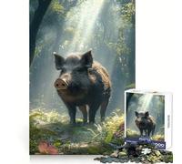 Puzzle da 1000 pezzi con cinghiale nella foresta, ideale per adolescenti, attività fisica e ricreativa, con incastro perfetto, regalo di compleanno (38x52cm)