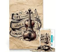 Puzzle da 1000 pezzi con citazione musicale per violino,ideale per adolescenti Divertimento e attività che stimolano la mente Dimensioni uniformi,pezzi precisi Attività rilassante di gruppo al chiuso