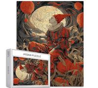 Puzzle da 1000 pezzi con clown sotto la luna, per adulti, zucca, palloncino, arte puzzle impegnativo, giochi di attività familiari, colorato, fai da te, per decorazioni domestiche, regali, 50 x 68 cm