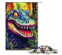 Puzzle da 1000 pezzi con coccodrilli del Nilo colorati per adulti ideale come regalo adatto per adolescenti dai 14 anni in su 1000 pezzi (38x26 cm)