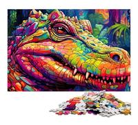 Puzzle da 1000 pezzi con coccodrilli del Nilo colorati, puzzle impossibile per adulti, regalo perfetto per compleanni e festività, 26X38CM/10,23x14,96 pollici.