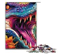Puzzle da 1000 pezzi con coccodrillo del Nilo psichedelico per adulti gioco di carta impegnativo 1000 pezzi (38x26 cm)