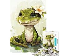 Puzzle da 1000 pezzi con coccodrillo gioco interattivo ed educativo ideale come regalo per il Secret Santa o come decorazione (dimensioni 38x26cm)