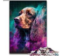 Puzzle da 1000 pezzi con Cocker Spaniel Fantasy. Puzzle da 1000 pezzi impegnativi per adolescenti, perfetti come decorazione per la casa o come regalo (dimensioni 38x26cm).