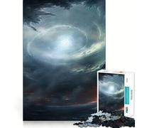 Puzzle da 1000 pezzi con collage di cielo tempestoso e spazio per ragazzi, ideale per il tempo libero Giocattolo intelligente, taglio preciso, regalo stagionale 38x26cm