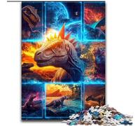 Puzzle da 1000 pezzi con collage di dinosauri per adolescenti, modelli da assemblare, ideali come regalo per tutta la famiglia, adatti per bambini di età compresa tra 14 e 50 anni (50x75cm)