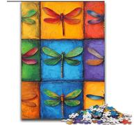 Puzzle da 1000 pezzi con collage di libellule per adulti, ideale per decorare casa e ufficio, regalo perfetto per il compleanno (dimensioni 50x75cm)