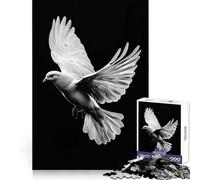 Puzzle da 1000 pezzi con colomba bianca in volo per ragazzi, stimola la logica, ideale per il tempo libero, con intagli precisi e come regalo speciale (50x75cm)