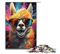Puzzle da 1000 pezzi con colori psichedelici e carta Alpaca puzzle per bambini interazione genitori figli 1000 pezzi (38x26 cm)