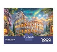 Puzzle da 1000 pezzi con Colosseo romano, notte romantica, opera d'arte per giochi educativi per adulti, decorazione per la casa, sfida ad alta difficoltà, regali di compleanno, 70x50 cm/1000 pezzi