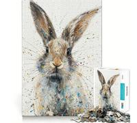 Puzzle da 1000 pezzi con coniglietto macchiato, gioco di logica per adulti, ideale per stimolare la creatività e creare legami, con bordi di alta qualità, regalo di pregio 38x52cm