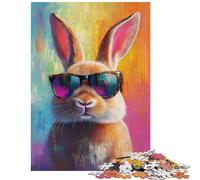 Puzzle da 1000 pezzi con coniglio in diverse tonalità ideale per adolescenti famiglie divertimento a casa e giochi educativi (38x26cm/1000 pezzi)