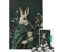 Puzzle da 1000 pezzi con coniglio nel giardino botanico Un gioco avvincente per coltivare la pazienza Divertente e perfetto come regalo di compleanno (dimensioni 38x52cm)