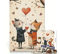 Puzzle da 1000 pezzi con coppia di animali innamorati, ideale per adulti, stimolante per la memoria, per una fuga rilassante e per chi ama i tagli precisi Regalo stagionale (38x26cm)