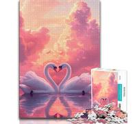 Puzzle da 1000 pezzi con coppia di cigni per adolescenti, gioco per famiglie, antistress, sfida difficile, collezione di artisti, belle arti (50x75cm)