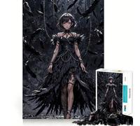 Puzzle da 1000 pezzi con corvo e angelo incatenati,taglio liscio,gioco creativo,giocattolo rilassante,regalo di Natale per il tempo libero (38x26cm)