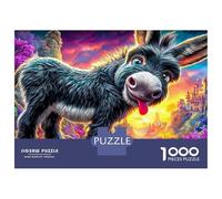 Puzzle da 1000 pezzi con creature della fattoria cosmica, in cartone liscio e antipolvere, per adulti, incorniciabile, attività per le giornate di pioggia, 52x38 cm/1000 pezzi